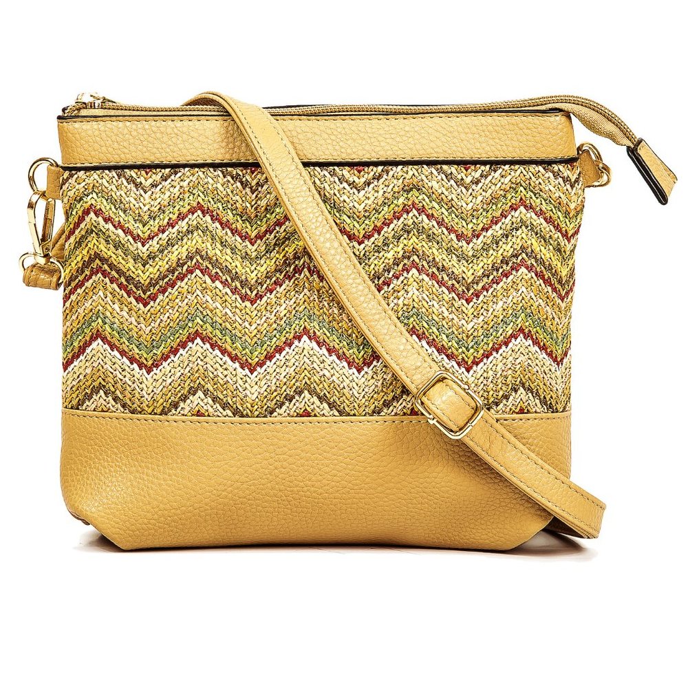Women's Leather cross body bag with Ethnics design